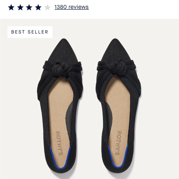 Rothy's Black and Blue Knot Flats - Picture 3 of 6